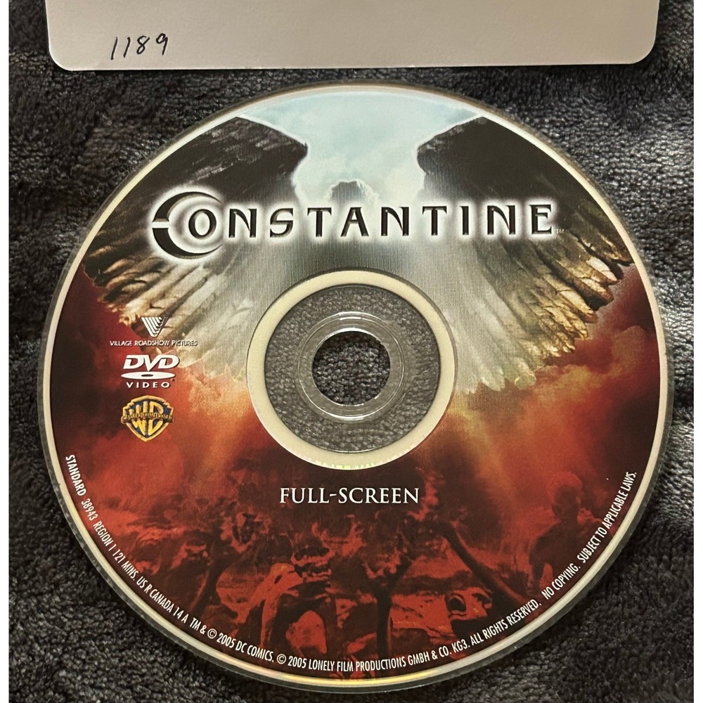Constantine DVD Disc Only Keanu Reeves DC Comics Supernatural Horror Tested - Picture 3 of 3